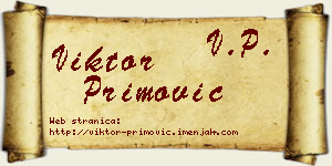 Viktor Primović vizit kartica